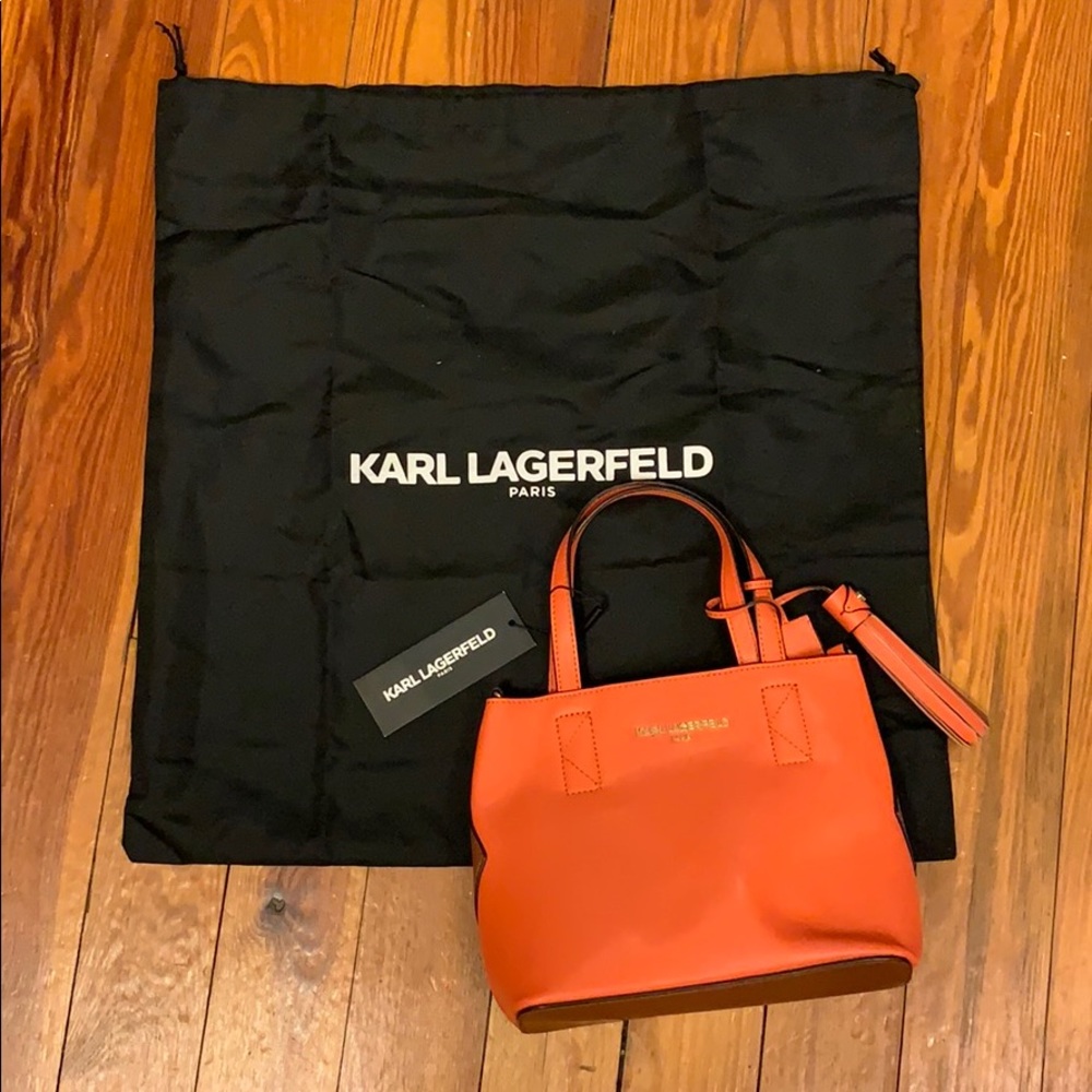 Karl Lagerfeld Bridget Satchel purse leather